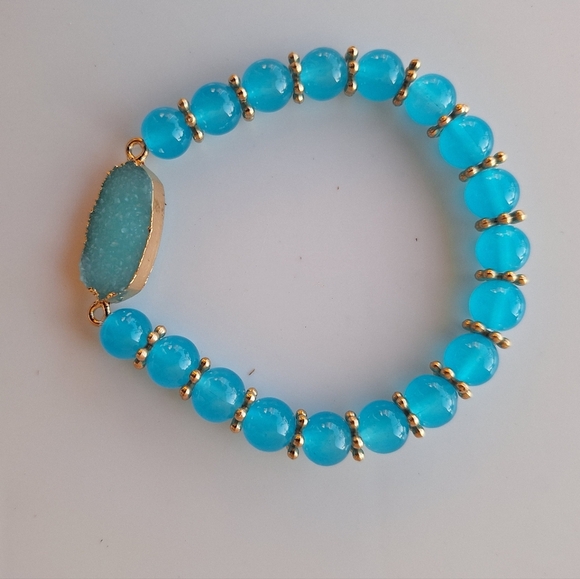 3 Boho bracelets handcrafted beaded - Picture 4 of 5